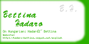 bettina hadaro business card